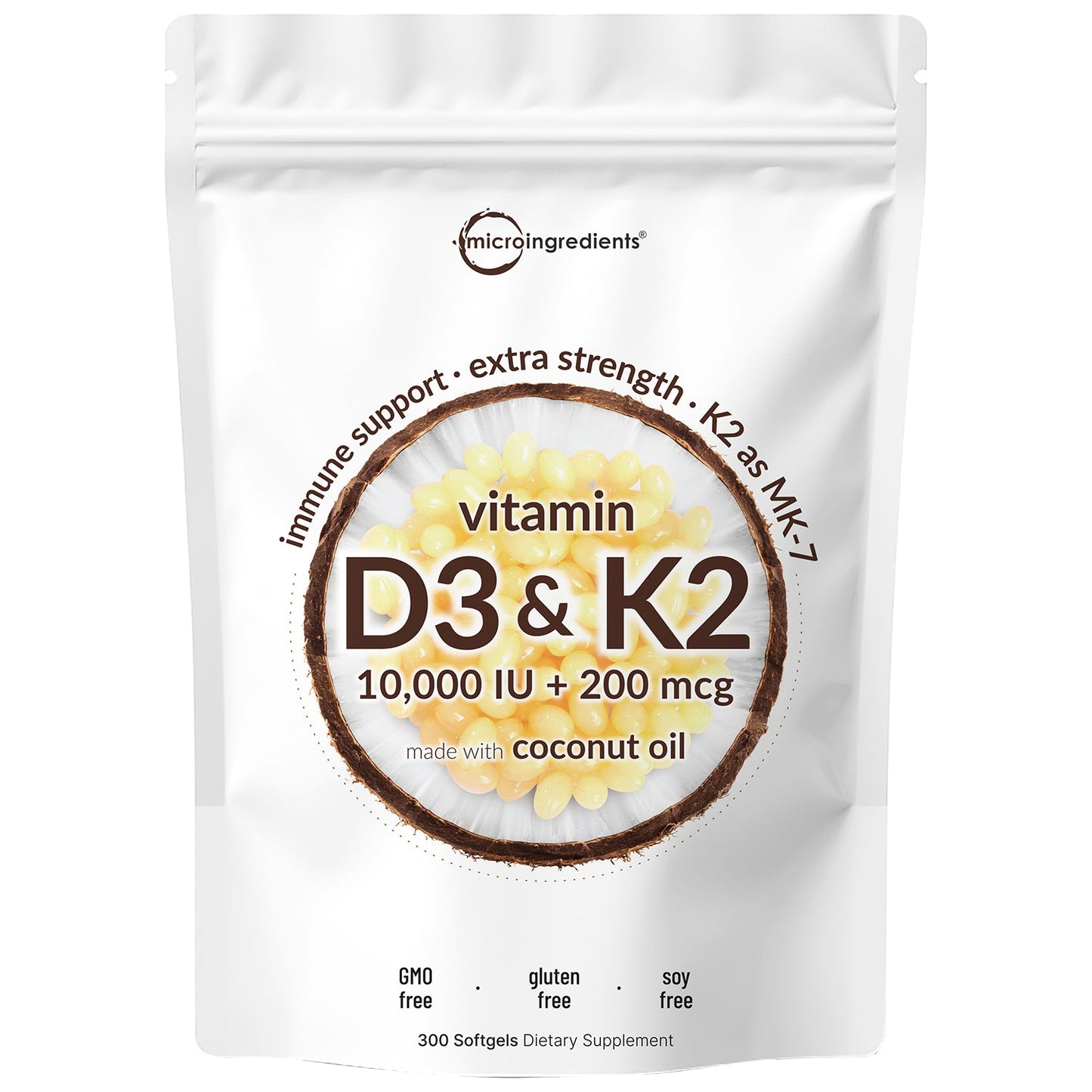 Vitamin D3 K2 Supplement Softgels